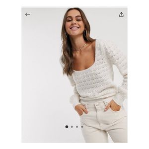ASOS square neck knitwear tip